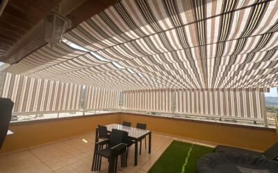 Toldo plano corredero y toldos estor en Marina d´Or (Oropesa del Mar)